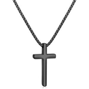 Cross Necklace for Men, Black Men's Cross Necklaces